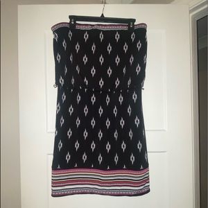 Strapless White House Black Market WHBM MINI DRESS size L